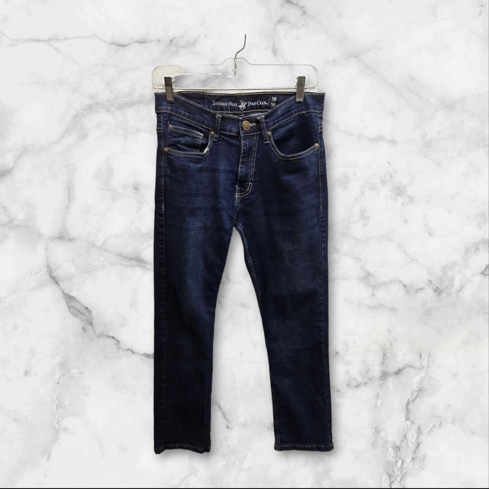 Beverly Hills Polo Club Men's Blue Denim Jean Pants Size 30/30 check measurement